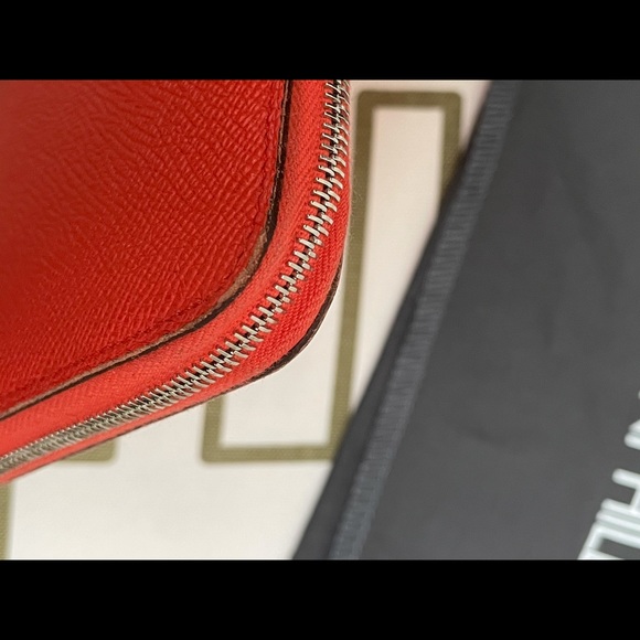 Sold Hermes Epsom Silk’In Wallet Orange Poppy - Picture 5 of 15